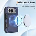 Custodia magnetica per iPhone Duo con protezione per lo schermo in vetro temperato e protezione per l\'obiettivo della fotocamera - Blu