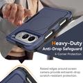 Custodia magnetica per iPhone Duo con protezione per lo schermo in vetro temperato e protezione per l\'obiettivo della fotocamera - Blu