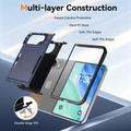 Custodia magnetica per iPhone Duo con protezione per lo schermo in vetro temperato e protezione per l\'obiettivo della fotocamera - Blu