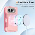 Custodia magnetica per iPhone Duo con protezione per lo schermo in vetro temperato e protezione per l\'obiettivo della fotocamera - Rosa