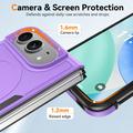 Custodia magnetica per iPhone Duo con protezione per lo schermo in vetro temperato e protezione per l\'obiettivo della fotocamera - Viola