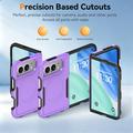 Custodia magnetica per iPhone Duo con protezione per lo schermo in vetro temperato e protezione per l\'obiettivo della fotocamera - Viola