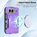 Custodia magnetica per iPhone Duo con protezione per lo schermo in vetro temperato e protezione per l\'obiettivo della fotocamera - Viola