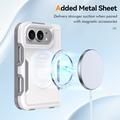 Custodia magnetica per iPhone Duo con protezione per lo schermo in vetro temperato e protezione per l\'obiettivo della fotocamera - Bianca