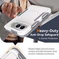 Custodia magnetica per iPhone Duo con protezione per lo schermo in vetro temperato e protezione per l\'obiettivo della fotocamera - Bianca