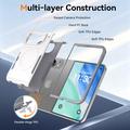 Custodia magnetica per iPhone Duo con protezione per lo schermo in vetro temperato e protezione per l\'obiettivo della fotocamera - Bianca