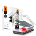 Protezione per lo schermo in vetro temperato con filtro privacy iPhone Duo Spigen Glas.tR EZ Fit Pro AC - 2 pezzi.