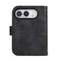 Custodia a portafoglio per iPhone Duo con 8 scomparti per carte e cinturino da polso - Nera