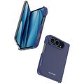 Custodia magnetica Dux Ducis Vyne per iPhone Duo con protezione per la cerniera - Blu