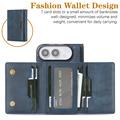 Custodia portafoglio a tre ante con chiusura magnetica per iPhone Duo