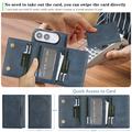 Custodia portafoglio a tre ante con chiusura magnetica per iPhone Duo