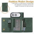 Custodia portafoglio magnetica a tre ante per iPhone Duo - Verde