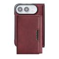 Custodia portafoglio a tre ante con chiusura magnetica per iPhone Duo - Rossa