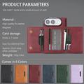 Custodia portafoglio a tre ante con chiusura magnetica per iPhone Duo - Rossa