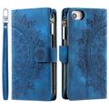 Custodia a portafoglio per iPhone 16e serie Mandala - Blu