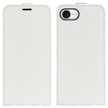 Custodia Flip Verticale con Slot per Schede per iPhone 16e - Bianca