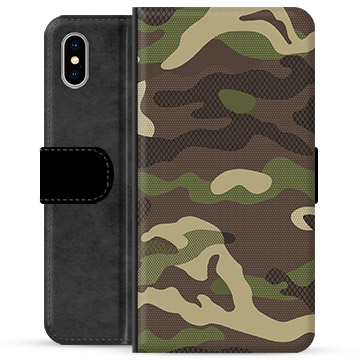 Custodia Portafoglio per iPhone X / iPhone XS - Camouflage