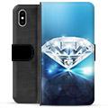Custodia Portafoglio per iPhone X / iPhone XS - Diamante
