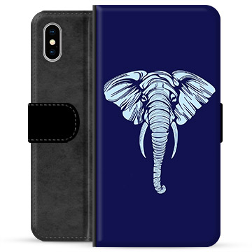 Custodia Portafoglio per iPhone X / iPhone XS - Elefante