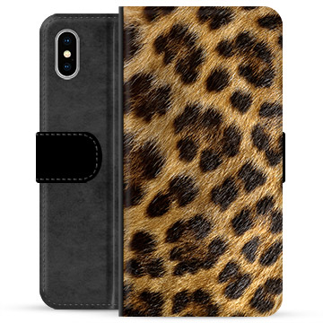 Custodia Portafoglio per iPhone X / iPhone XS - Leopardo