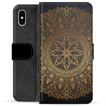 Custodia Portafoglio per iPhone X / iPhone XS - Mandala