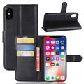 Custodia a Portafoglio con Chiusura Magnetica per iPhone X/XS - Nera