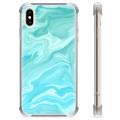 Custodia ibrida per iPhone XS Max - Marmo blu