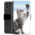 Custodia a Portafoglio Premium per iPhone X / iPhone XS - Cat