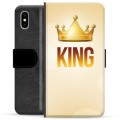 Custodia a Portafoglio Premium per iPhone X / iPhone XS - King