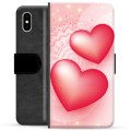 Custodia a Portafoglio Premium per iPhone X / iPhone XS - Amore
