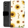 Custodia a Portafoglio Premium per iPhone X / iPhone XS - Girasole