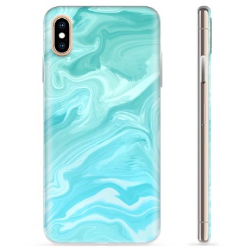 Custodia in TPU per iPhone X / iPhone XS - Marmo blu