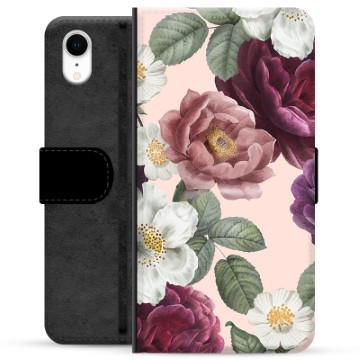 Custodia a Portafoglio Premium per iPhone XR - Fiori Romantici