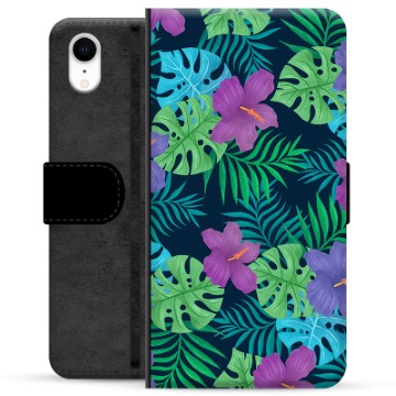 Custodia a Portafoglio Premium per iPhone XR - Fiore Tropicale