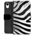 Custodia a Portafoglio Premium per iPhone XR - Zebra