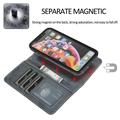 Custodia a portafoglio 2 in 1 in stile vintage per iPhone XR con coperchio rimovibile