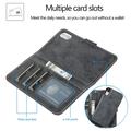 Custodia a portafoglio 2 in 1 in stile vintage per iPhone XR con coperchio rimovibile
