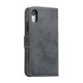 Custodia a portafoglio 2 in 1 in stile vintage per iPhone XR con coperchio rimovibile