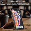 Custodia a portafoglio 2 in 1 in stile vintage per iPhone XR con coperchio rimovibile