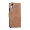 Custodia a portafoglio 2 in 1 in stile vintage per iPhone XR con coperchio rimovibile