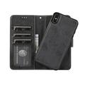 Custodia a portafoglio 2 in 1 in stile vintage per iPhone XS Max con coperchio rimovibile