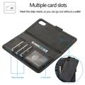 Custodia a portafoglio 2 in 1 in stile vintage per iPhone XS Max con coperchio rimovibile
