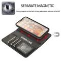 Custodia a portafoglio 2 in 1 in stile vintage per iPhone XS Max con coperchio rimovibile