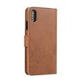 Custodia a portafoglio 2 in 1 in stile vintage per iPhone XS Max con coperchio rimovibile - Marrone