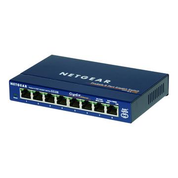 Switch Gigabit Ethernet a 8 Porte Netgear GS108 - Blu