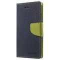 Custodia a Portafoglio per IPhone 7 / iPhone 8 Mercury Goospery Fancy Diary - Blu Scuro / Verde