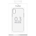 Cover in TPU Puro 0.3 Nude per iPhone XR - Trasparente