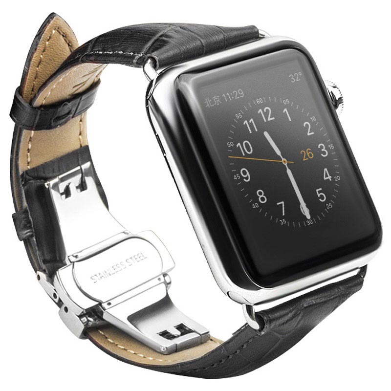 Cinturino in Pelle Qialino per Apple Watch Series 7/SE/6/5/4/3/2/1 -  45mm/44mm/42mm