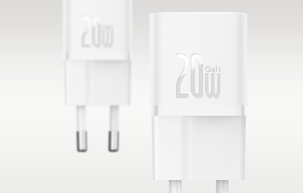 Caricatore da parete USB-C Baseus Mini GaN5 20W - Bianco