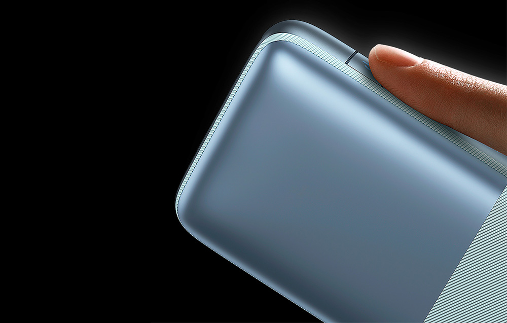 Baseus Bipow Pro Display digitale Ricarica rapida Banca di potenza 10000mAh/20W - 2xUSB, USB-C - Blu